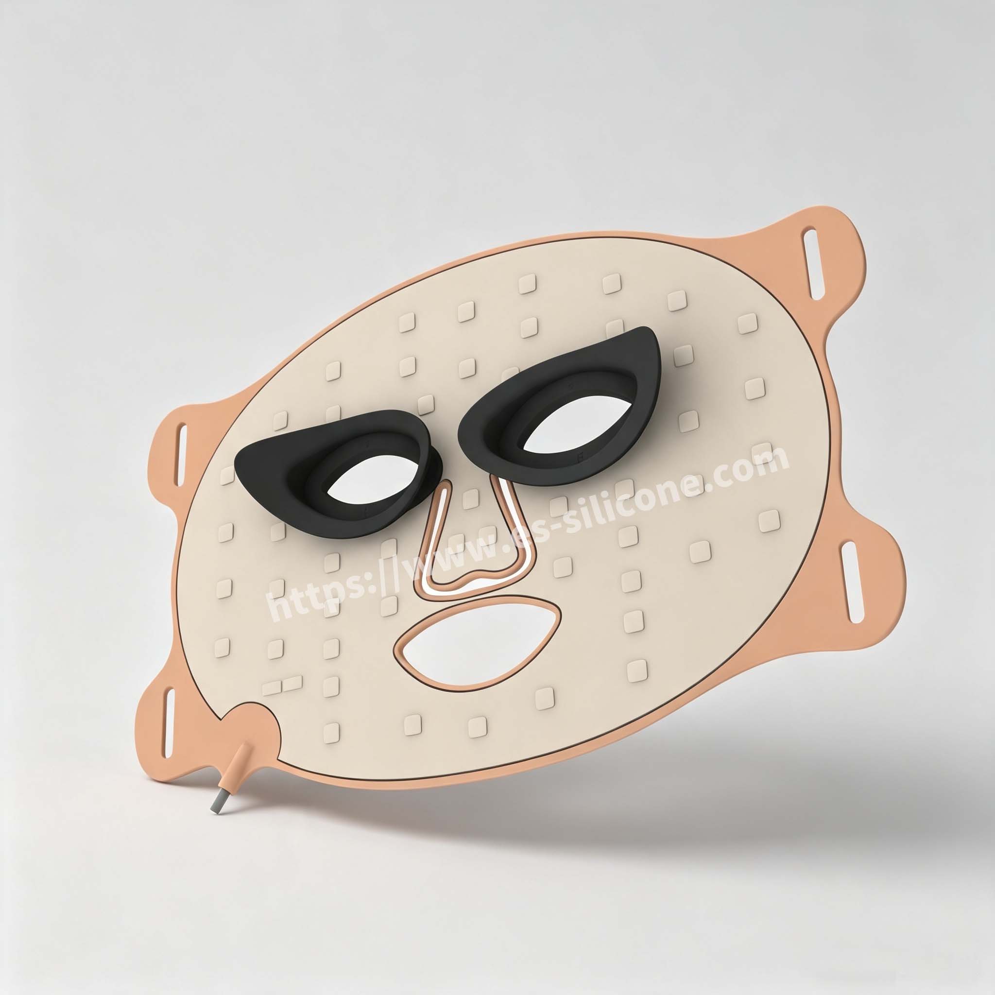 Maschera di bellezza fotonica rivestita in silicone liquido