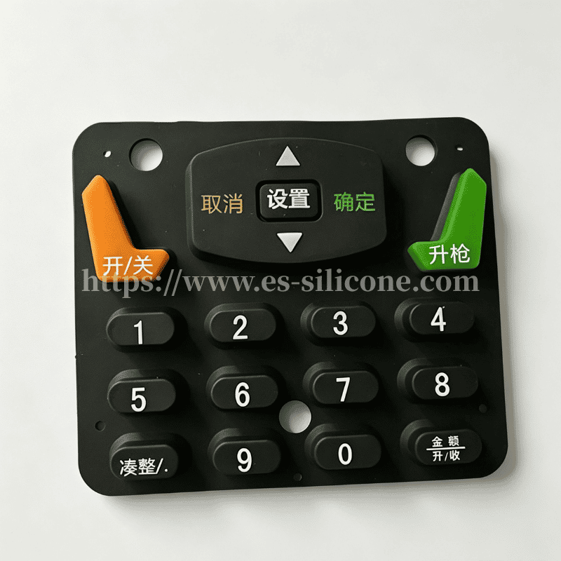 Tastiera in silicone personalizzata a 3 colori per terminali di pagamento