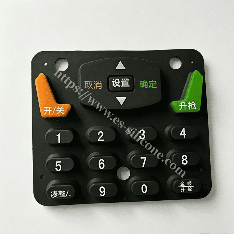 Tastiera in silicone personalizzata a 3 colori per terminali di pagamento