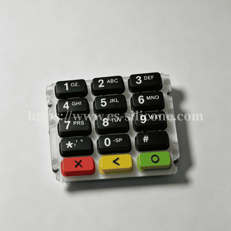 Terminale POS Tastiera in silicone IMD con decorazione in-mold