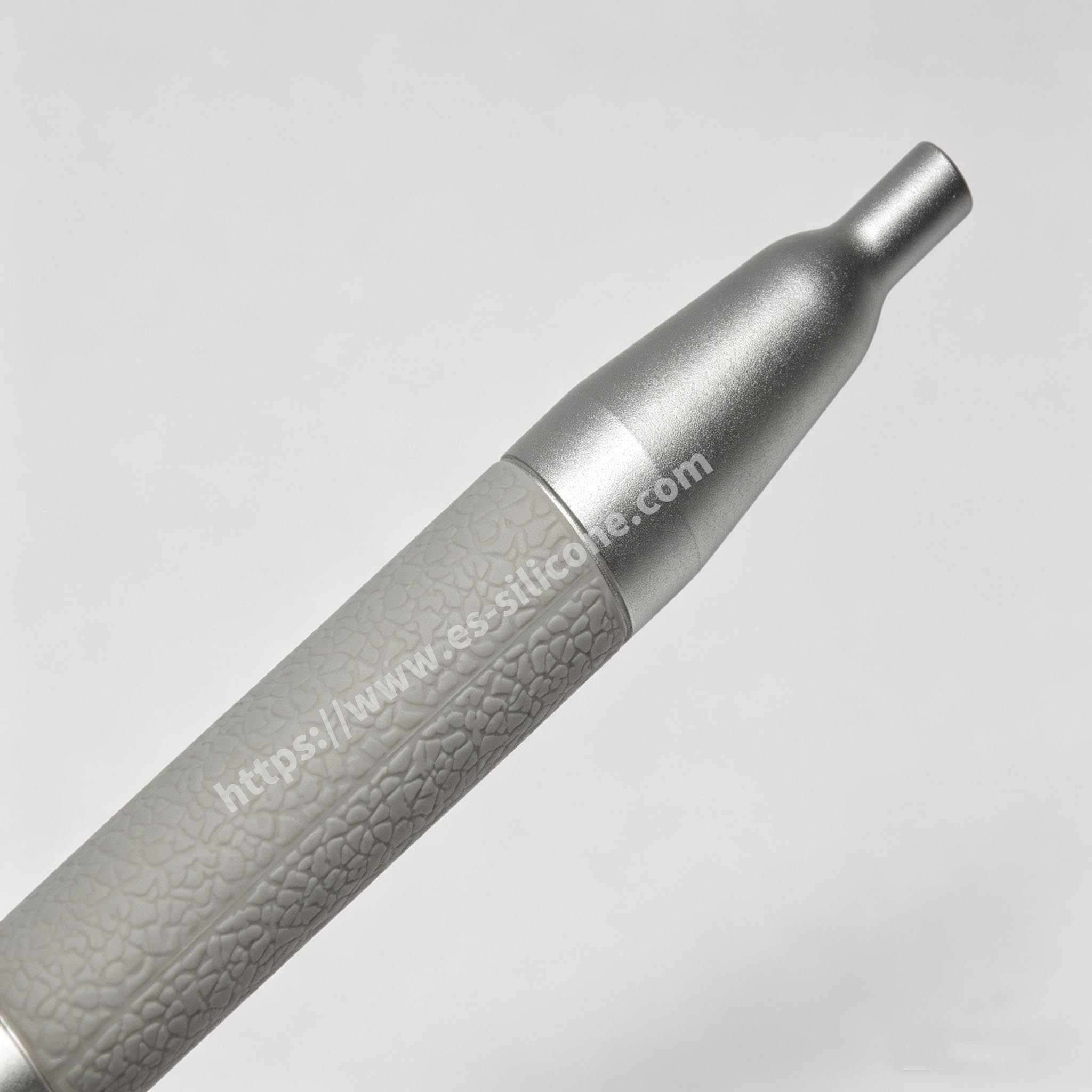 Liquid silicone-coated metal for electronic cigarettes